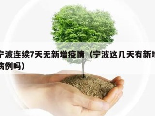 宁波连续7天无新增疫情（宁波这几天有新增病例吗）