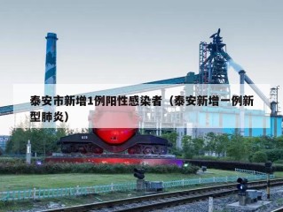 泰安市新增1例阳性感染者（泰安新增一例新型肺炎）